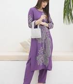 Women Floral Embroidered Regular Kurta with Trousers
