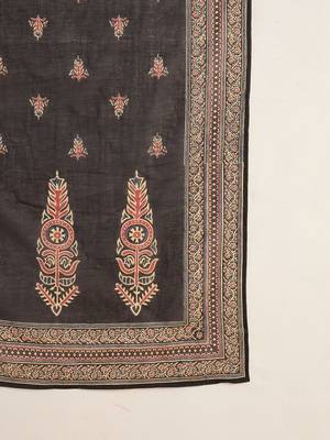 Women Ethnic Motifs Embroidered Regular Thread Work Pure Cotton Kurta with Trousers & With Dupatta 7