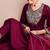 Women Ethnic Motifs Embroidered Regular Liva Kurta with Trousers & With Dupatta