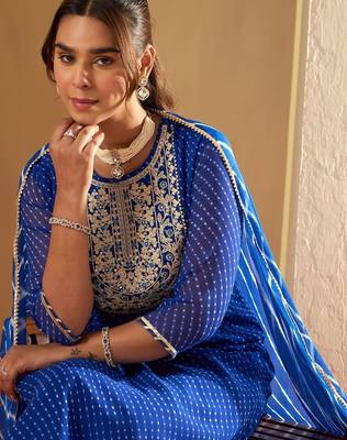 Ethnic Motifs Printed Regular Kurta with Trousers & With Dupatta 2