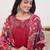 Women Floral Embroidered Regular Thread Work Kurta with Palazzos & With Dupatta
