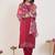 Women Floral Embroidered Regular Thread Work Kurta with Palazzos & With Dupatta
