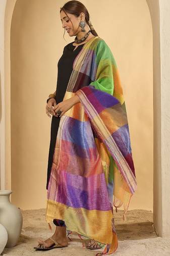 Women Regular Kurta with Palazzos & With Dupatta