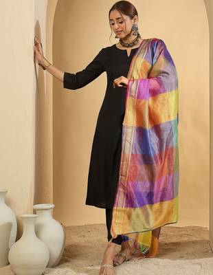 Women Regular Kurta with Palazzos & With Dupatta 6