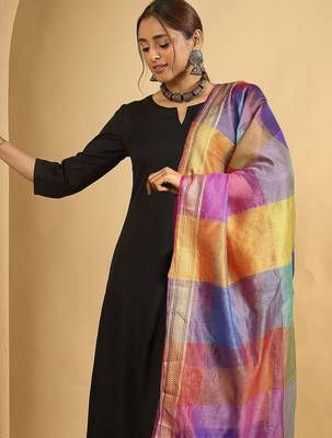 Women Regular Kurta with Palazzos & With Dupatta 7