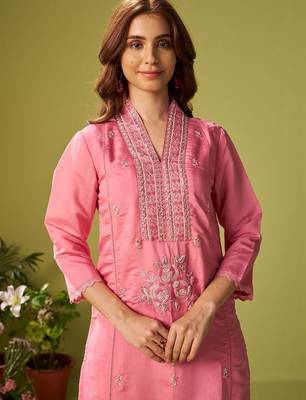 Women Ethnic Motifs Embroidered Regular Thread Work Kurta with Trousers & With Dupatta 4
