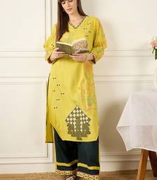 Women Ethnic Motifs Embroidered Regular Thread Work Kurta with Palazzos