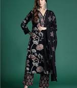 Women Floral Printed Regular Pure Cotton Kurta with Trousers & With Dupatta