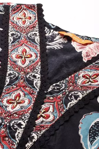 Women Floral Printed Regular Pure Cotton Kurta with Trousers & With Dupatta