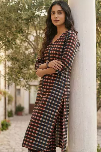 Women Regular Pure Cotton Kurta with Trousers