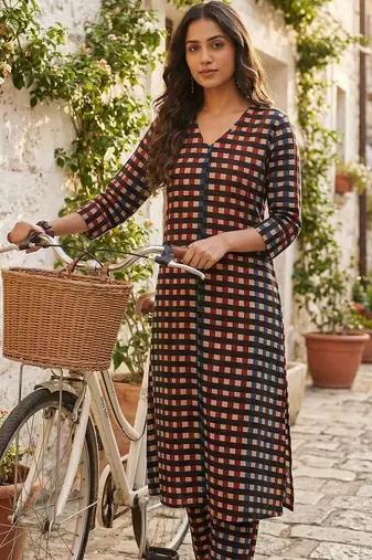 Women Regular Pure Cotton Kurta with Trousers
