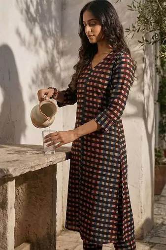 Women Regular Pure Cotton Kurta with Trousers