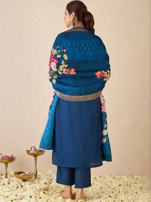 Women Ethnic Motifs Regular Kurta with Trousers & With Dupatta 4