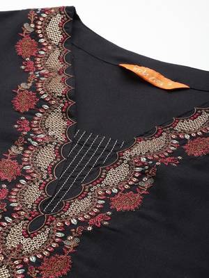 Women Ethnic Motifs Embroidered Regular Thread Work Kurta with Palazzos & With Dupatta 5