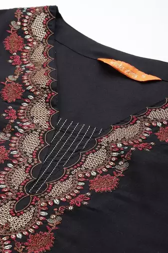 Women Ethnic Motifs Embroidered Regular Thread Work Kurta with Palazzos & With Dupatta