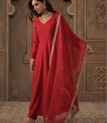 Women Regular Liva Kurta with Trousers & With Dupatta