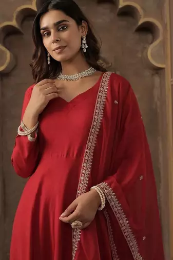 Women Regular Liva Kurta with Trousers & With Dupatta