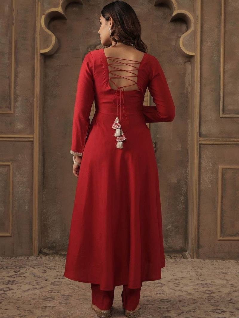Women Regular Liva Kurta with Trousers & With Dupatta
