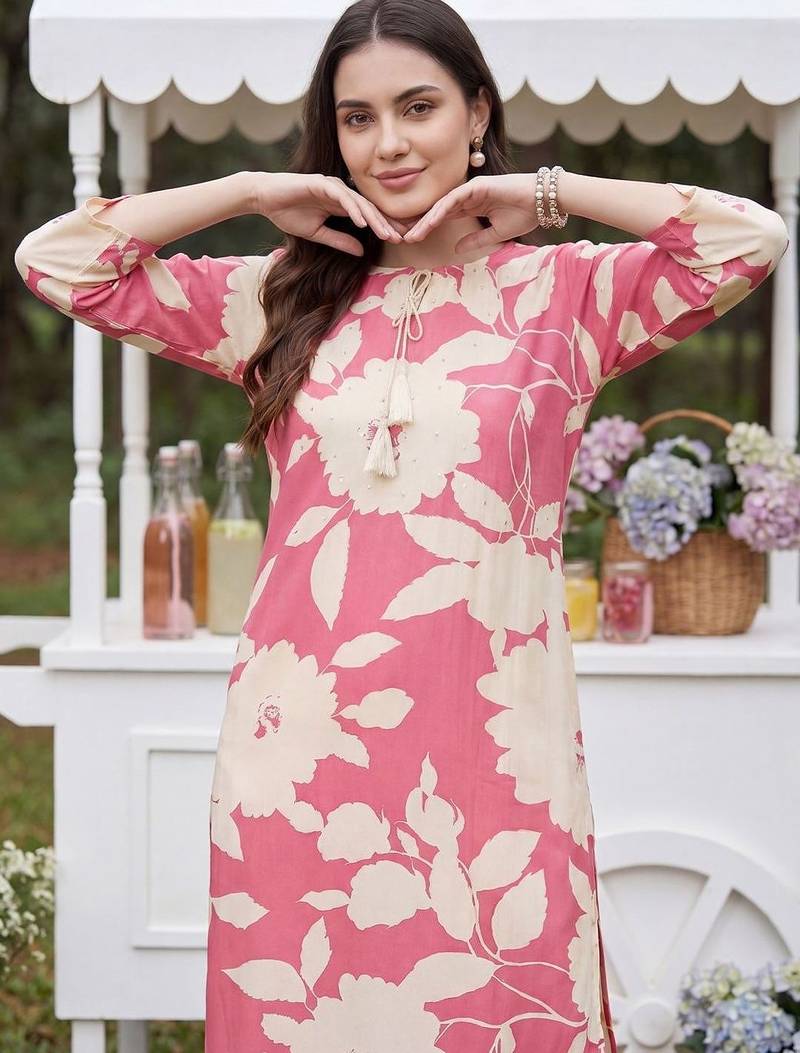 Women Floral Printed Regular Kurta with Palazzos