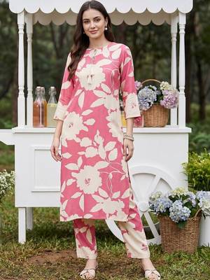Women Floral Printed Regular Kurta with Palazzos 6
