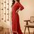 Women Floral Embroidered Regular Thread Work Kurta with Trousers & With Dupatta