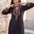 Women Ethnic Motifs Embroidered Regular Thread Work Liva Kurta with Trousers