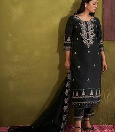 Women Floral Embroidered Regular Thread Work Kurta with Trousers & With Dupatta