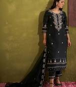 Women Floral Embroidered Regular Thread Work Kurta with Trousers & With Dupatta