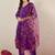 Women Floral V-Neck Kurta with Trousers & With Dupatta