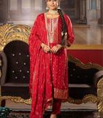 Women Ethnic Motifs Regular Kurta with Trousers & With Dupatta