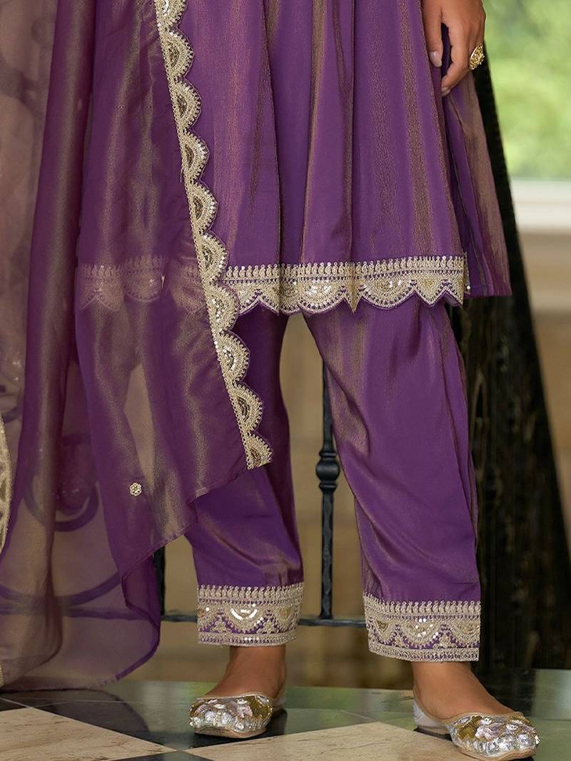 Women Ethnic Motifs Embroidered Regular Kurta with Trousers & With Dupatta