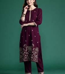 Women Floral Embroidered Regular Thread Work Kurta with Trousers