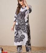 Women Ethnic Motifs Printed Regular Pure Cotton Kurta with Trousers