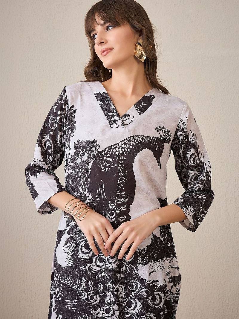 Women Ethnic Motifs Printed Regular Pure Cotton Kurta with Trousers