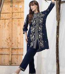 Women Ethnic Motifs Embroidered Regular Thread Work Kurta with Trousers