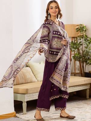 Women Ethnic Motifs Embroidered Regular Thread Work Kurta with Palazzos & With Dupatta 6
