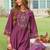 Women Floral Embroidered Regular Thread Work Kurta with Trousers & With Dupatta