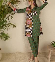 Women Printed Regular Pure Cotton Kurta with Trousers