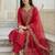 Women Ethnic Motifs Embroidered Regular Liva Kurta with Trousers & With Dupatta