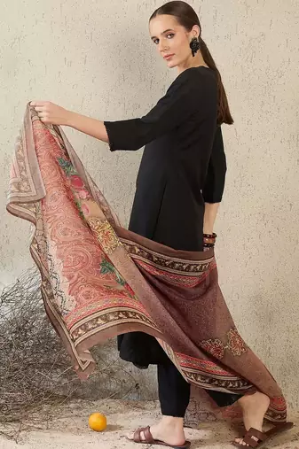 Women Ethnic Motifs Regular Kurta with Trousers & With Dupatta