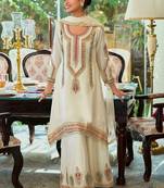 Women Ethnic Motifs Embroidered Regular Mirror Work Kurta with Palazzos & With Dupatta
