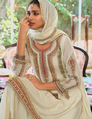 Women Ethnic Motifs Embroidered Regular Mirror Work Kurta with Palazzos & With Dupatta 3