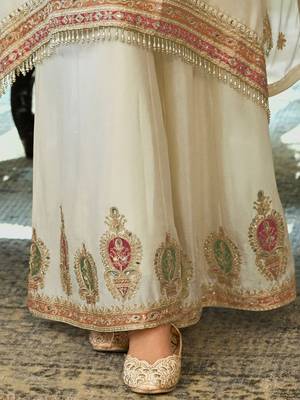 Women Ethnic Motifs Embroidered Regular Mirror Work Kurta with Palazzos & With Dupatta 5