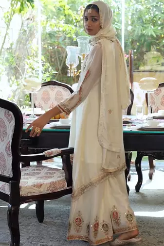 Women Ethnic Motifs Embroidered Regular Mirror Work Kurta with Palazzos & With Dupatta