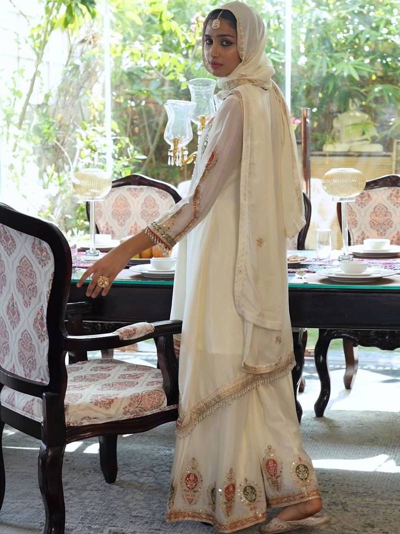 Women Ethnic Motifs Embroidered Regular Mirror Work Kurta with Palazzos & With Dupatta