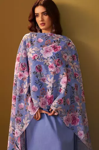 Women Floral Regular Kurta with Trousers & With Dupatta