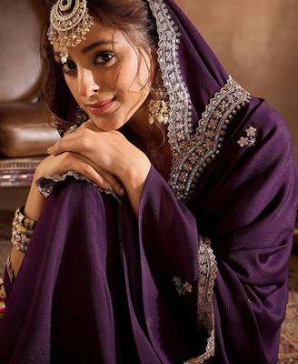Women Ethnic Motifs Embroidered Regular Kurta with Sharara & With Dupatta 2