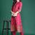 Women Ethnic Motifs Printed Regular Mirror Work Pure Cotton Kurta with Trousers