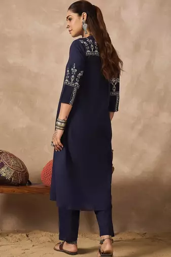 Women Ethnic Motifs Printed Regular Pure Cotton Kurta with Trousers