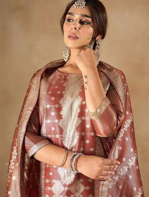 Women Ethnic Motifs Regular Kurta with Trousers & With Dupatta 2